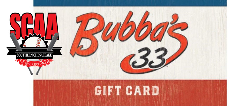 SCAA Bubba's33 Gift Card Fundraiser!